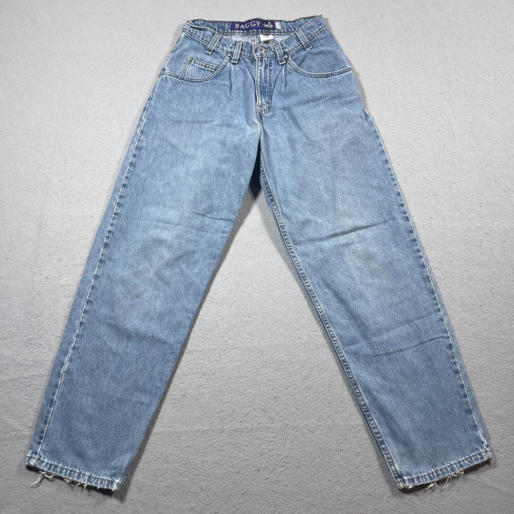 Vintage Levi's Jeans Silver Tab Baggy 28x30 Made in USA Cotton‎ 90s Light Wash